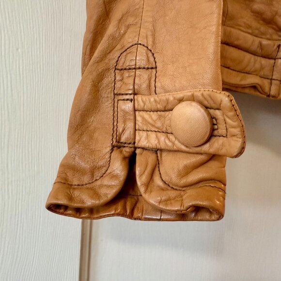 Banana Republic | Caramel Tan Leather Jacket - Picture 4 of 10